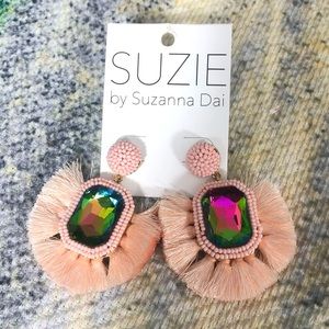 Suzie by Suzanna Dai rhinestone tassel earrings